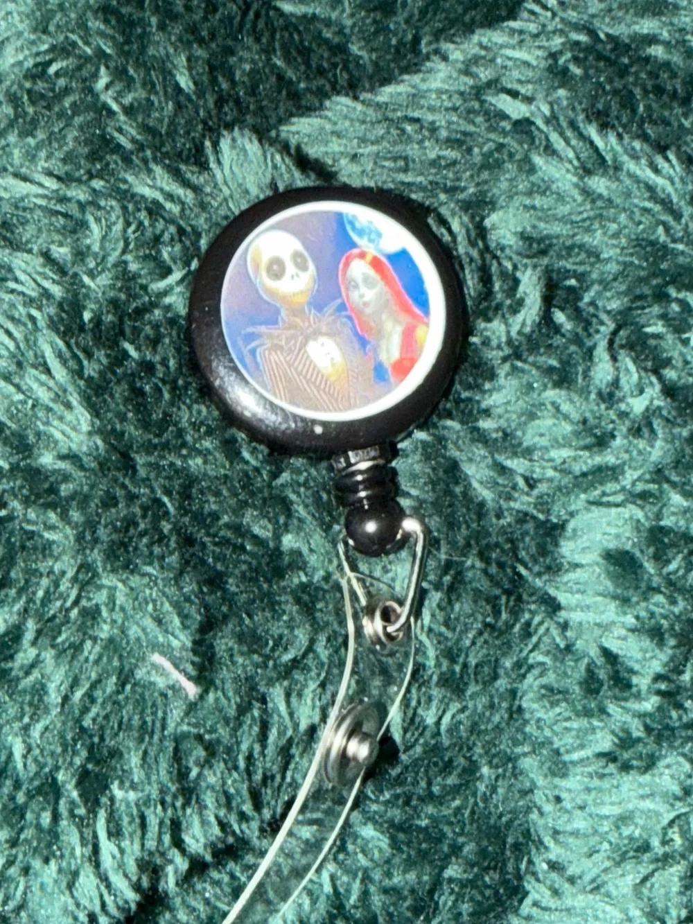 Black Jack Skellington Retractable Badge Reel - Portable Audio & Video Accessory